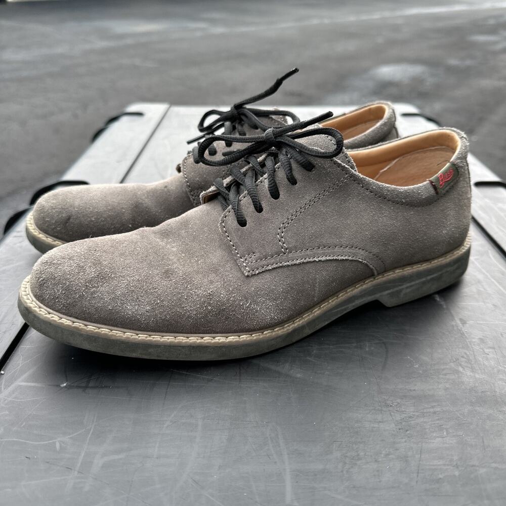 G.H. Bass & Co Dress Shoes Men’s 8 M Pasadena Grey Suede Leather Casual - BP